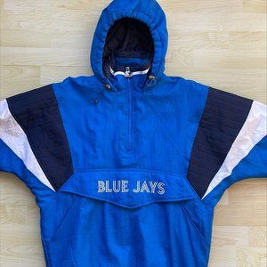 Vintage Starter Toronto Blue Jays Quarter Zip Jacket | MLB | Small (Fits Medium)